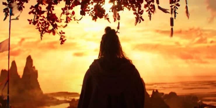 The sunset in the Thor: Love and Thunder trailer